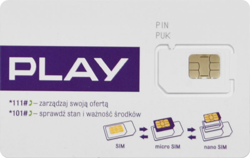 Купить польскую сим-карту PLAY в Украине